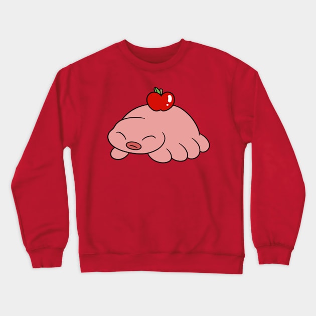 Red Apple Water Bear Crewneck Sweatshirt by saradaboru